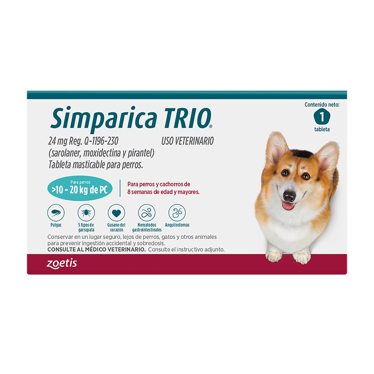 Simparica Trio – Antiparasitario Masticable para Perros