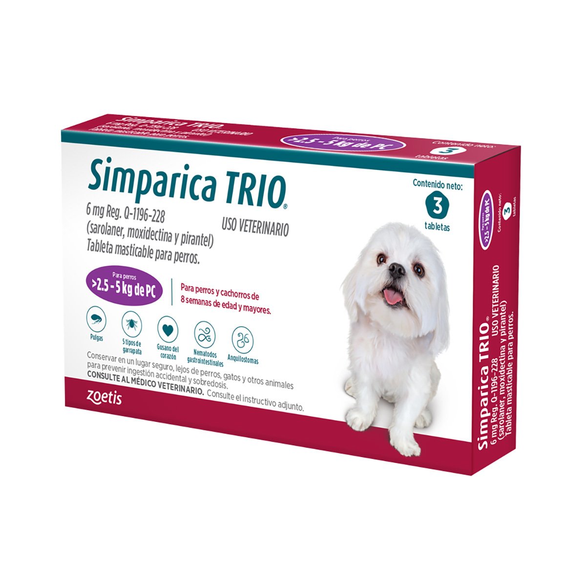 Simparica Trio – Antiparasitario Masticable para Perros