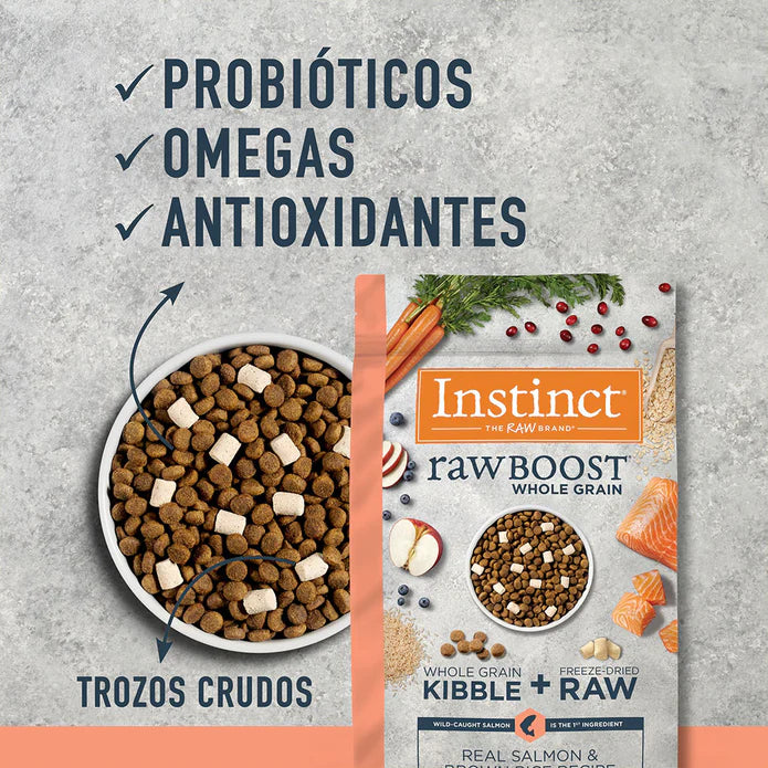 Instinct Raw Boost de Salmón Arroz Integral para Perros