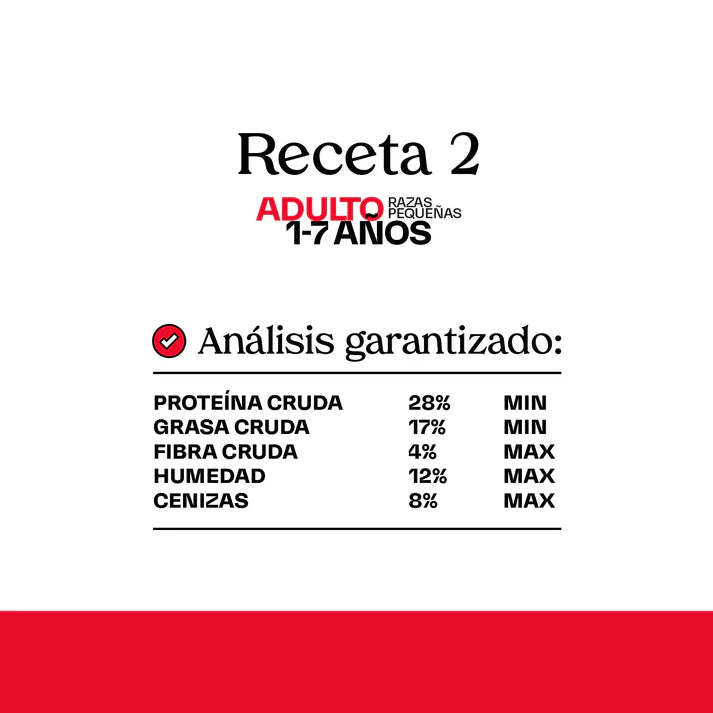 Receta 2 Adulto – Razas Pequeñas (2-7 años)