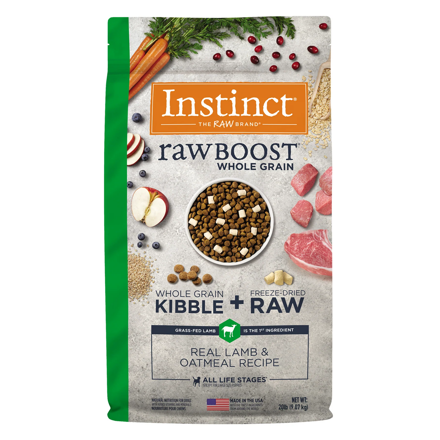 Instinct Raw Boost de Cordero con Granos y Avena para Perros
