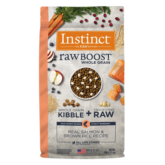 Instinct Raw Boost de Salmón con Granos y Arroz Integral para Perros